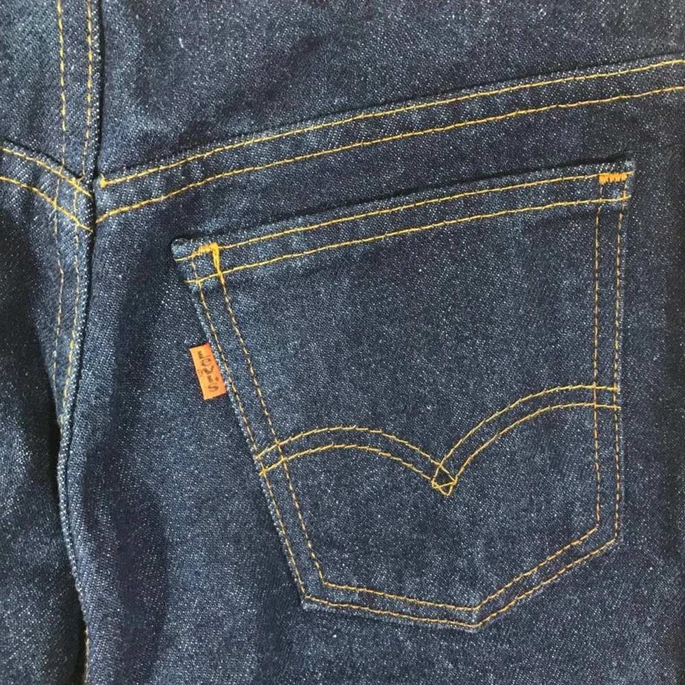 Vintage Orange Tab Women’s Dark Wash Levi’s Straight Leg - Picture 4 of 5